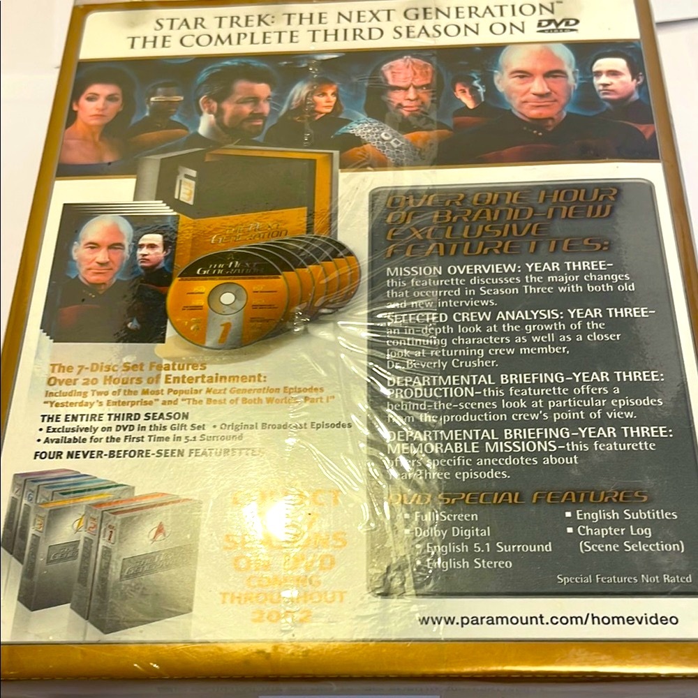 Star Trek The Next Generation Portable DVD Disc. Complete THIRD SEASONS. Silver - Picture 4 of 7